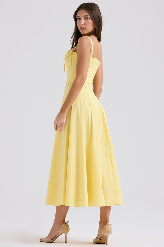 Sunshine Cotton Midi Elbise