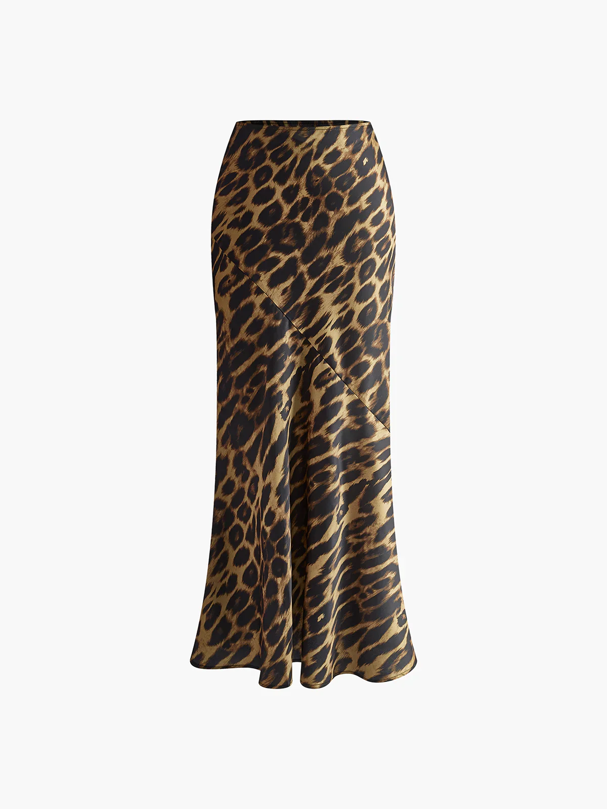 Leopar Desenli Slim Fit Maxi Etek