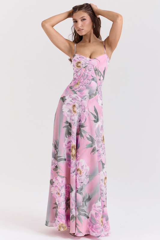 Rose Amour Maxi Elbise