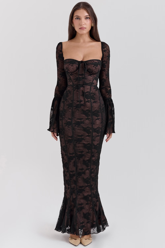 Velour Belle Maxi Elbise