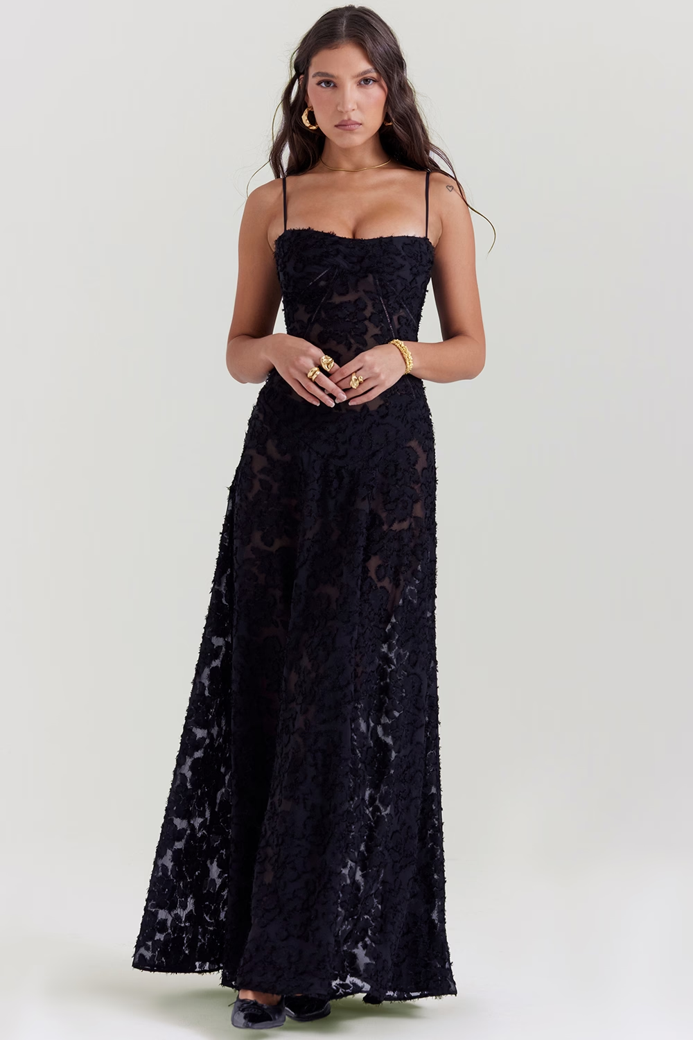 Seren Noir Maxi Elbise
