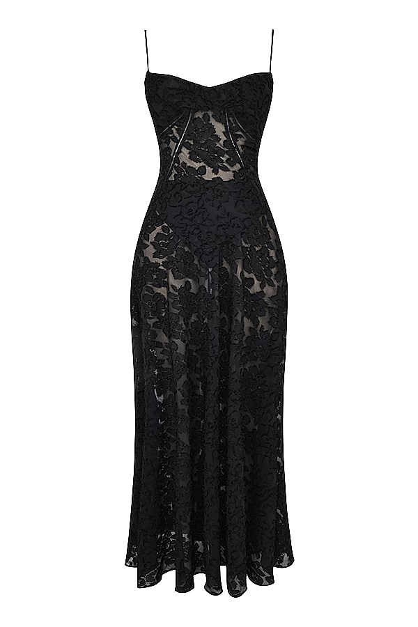 Seren Noir Maxi Elbise