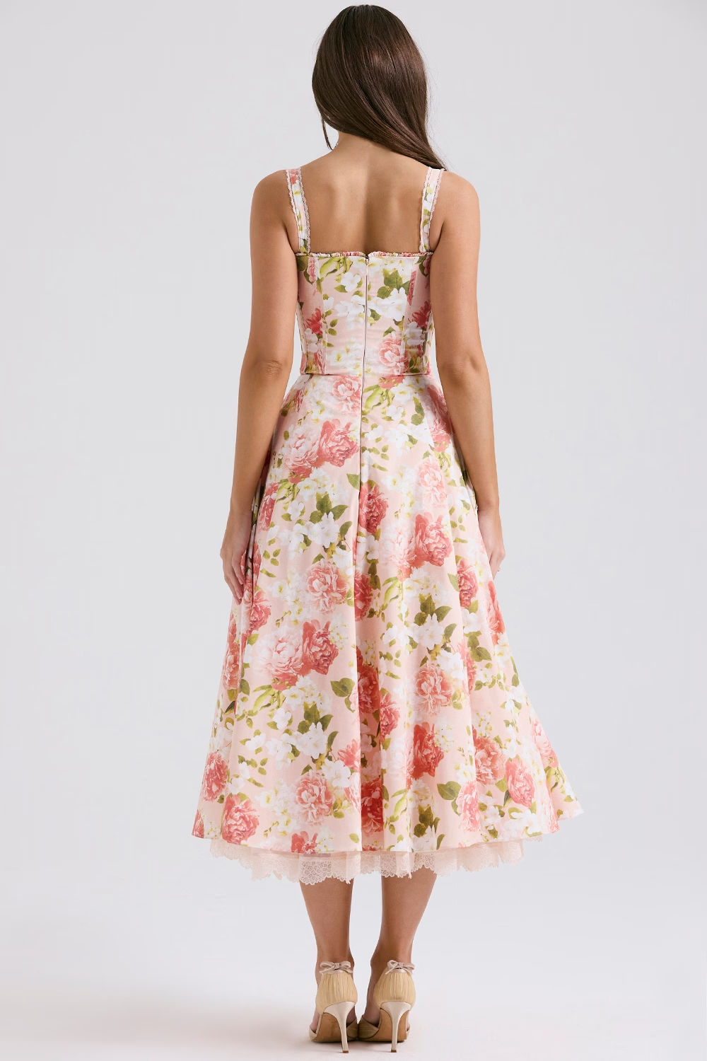 Amoura Floral Midi Elbise