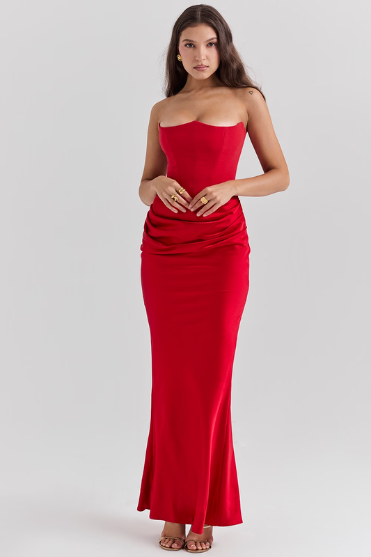 Persephone Noir Maxi Elbise
