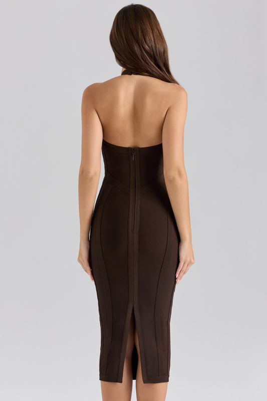 Mocha Desire Midi Elbise