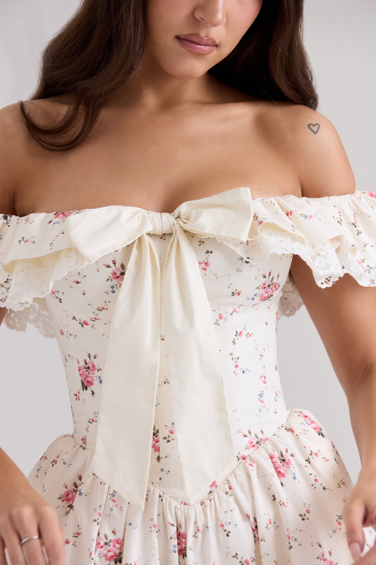 Elise Floral Mini Elbise