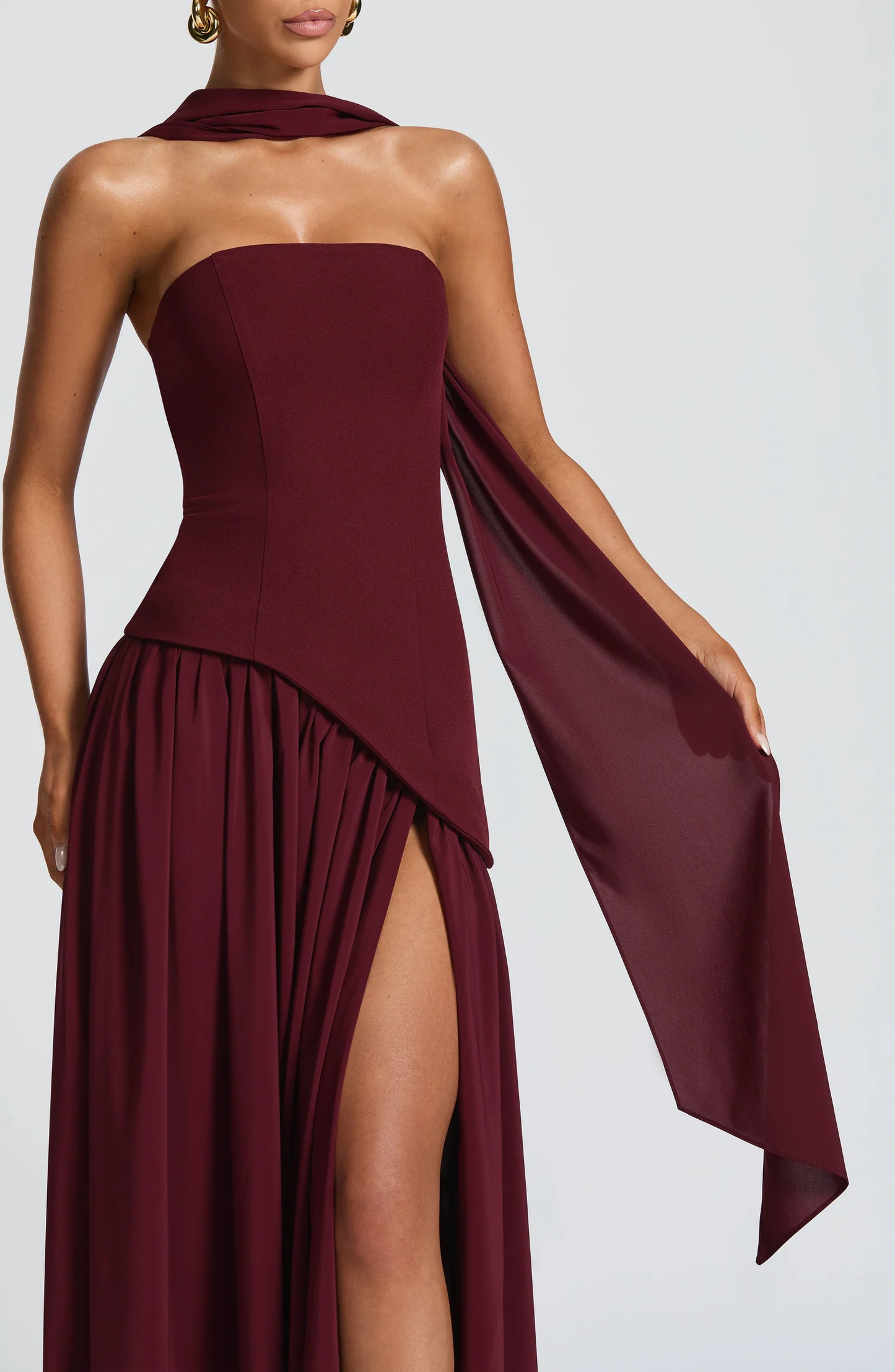 Maliyah Straplez Maxi Elbise