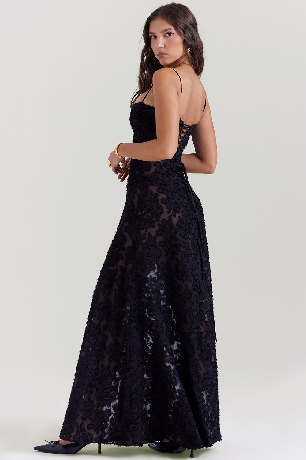 Seren Noir Maxi Elbise