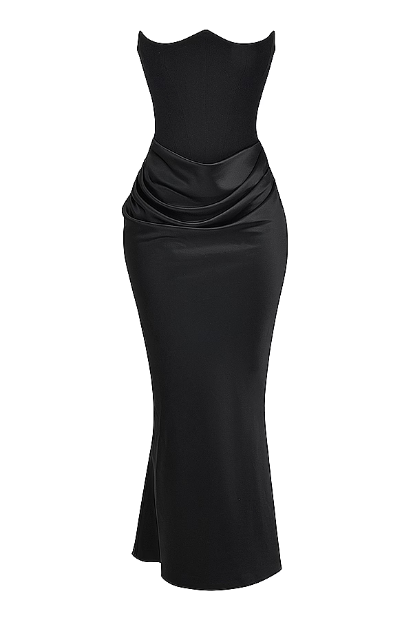 Persephone Noir Maxi Elbise