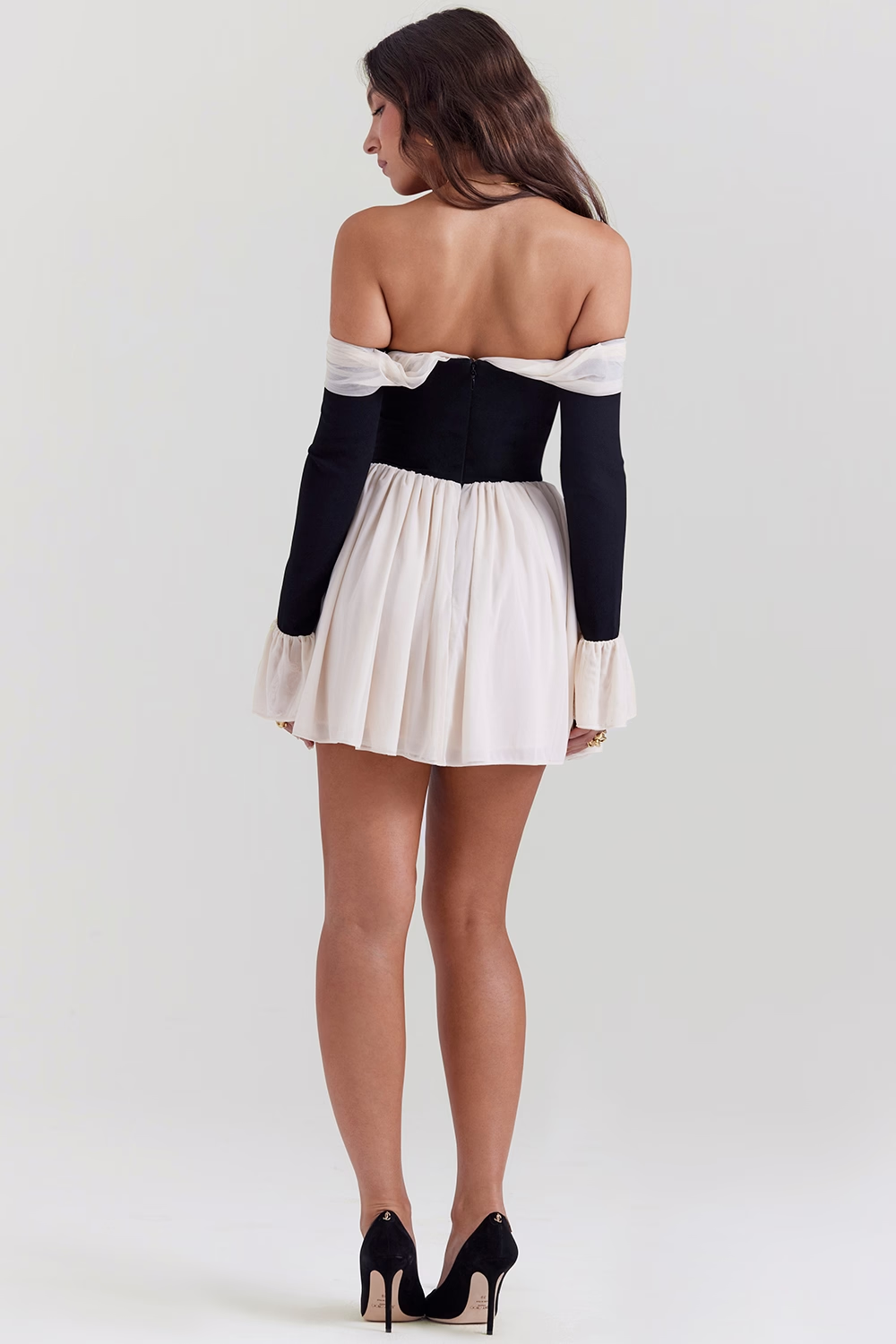 Alessia Düşük Omuz Mini Elbise