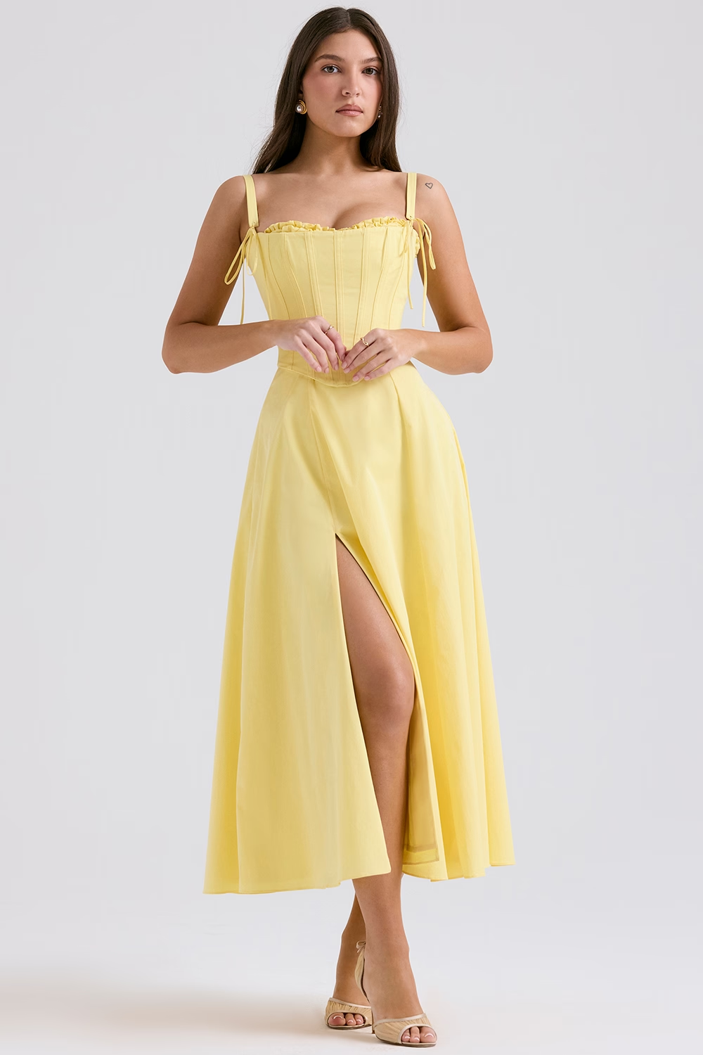 Sunshine Cotton Midi Elbise