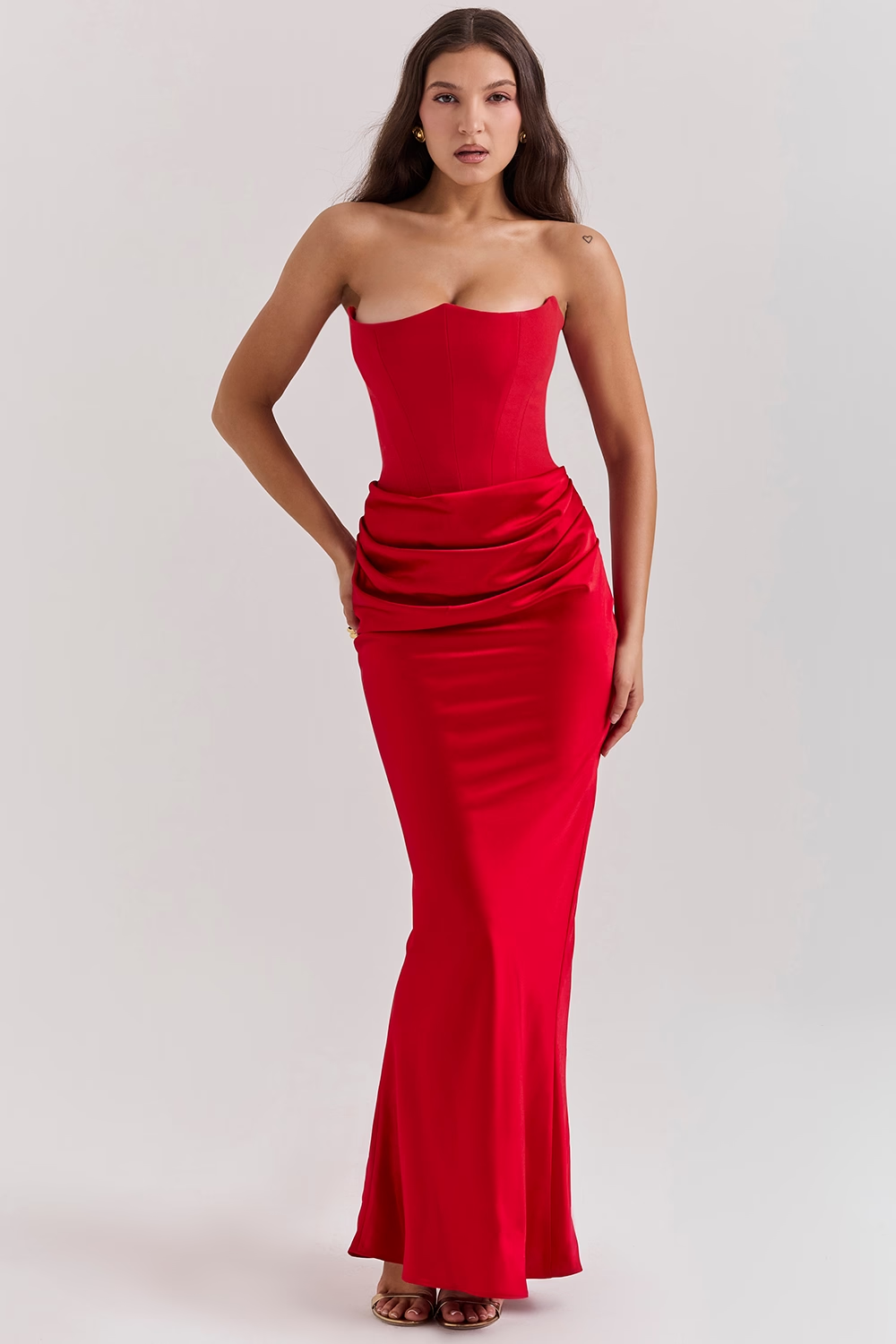 Persephone Noir Maxi Elbise