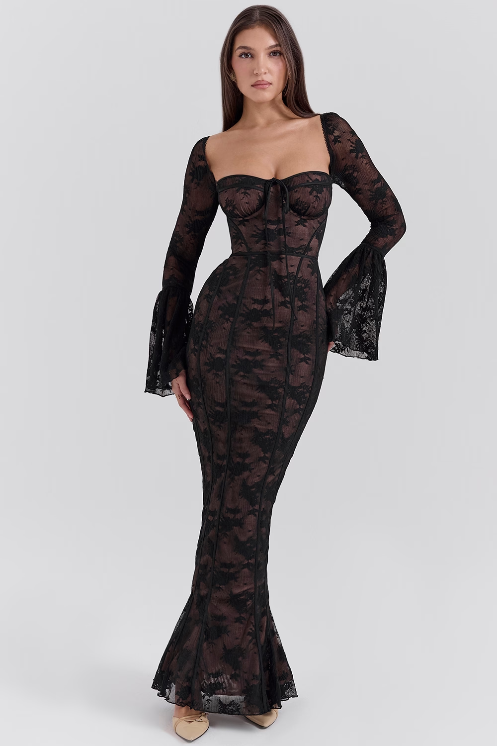 Velour Belle Maxi Elbise