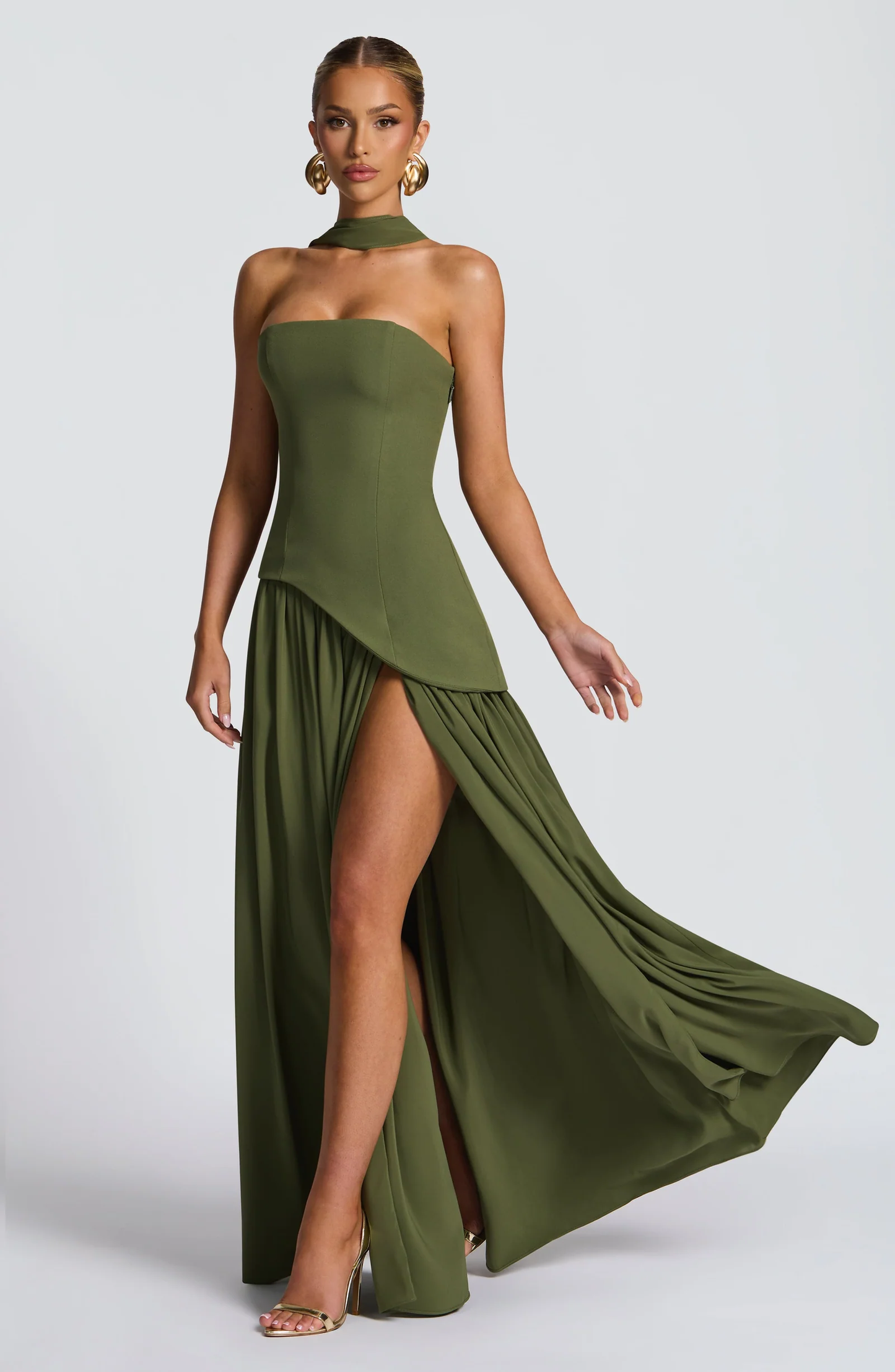 Maliyah Straplez Maxi Elbise