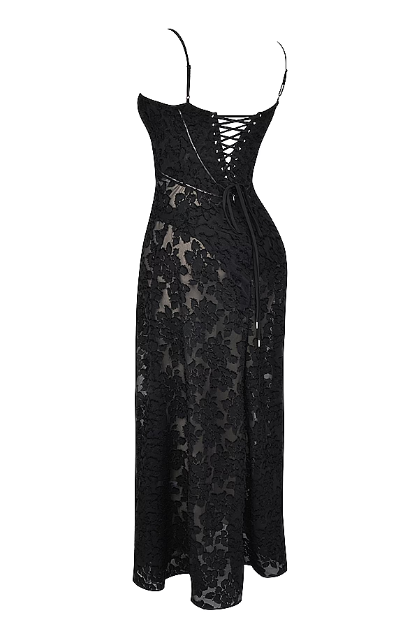 Seren Noir Maxi Elbise
