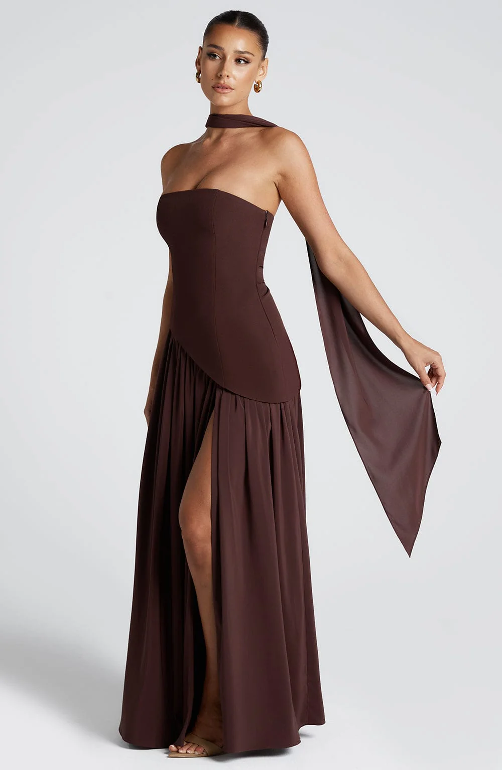 Maliyah Straplez Maxi Elbise