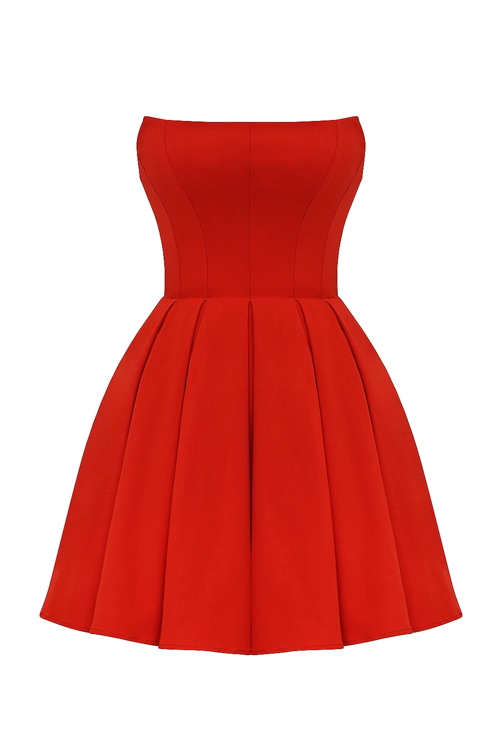 Rossa Belle Straplez Kırmızı Mini Elbise