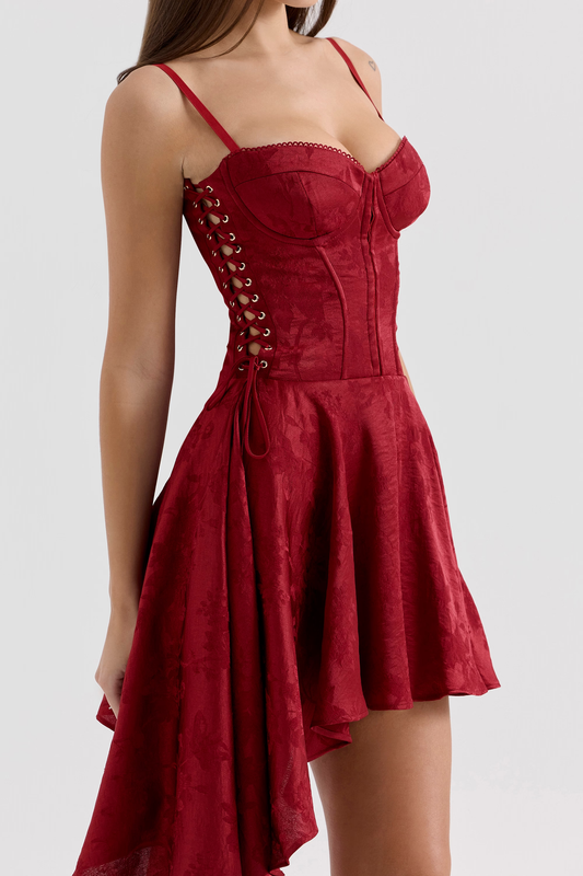 Ruby Flame Mini Elbise
