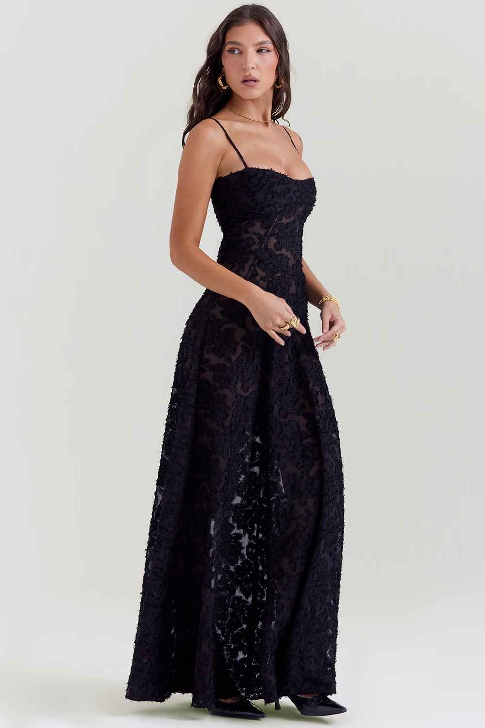 Seren Noir Maxi Elbise
