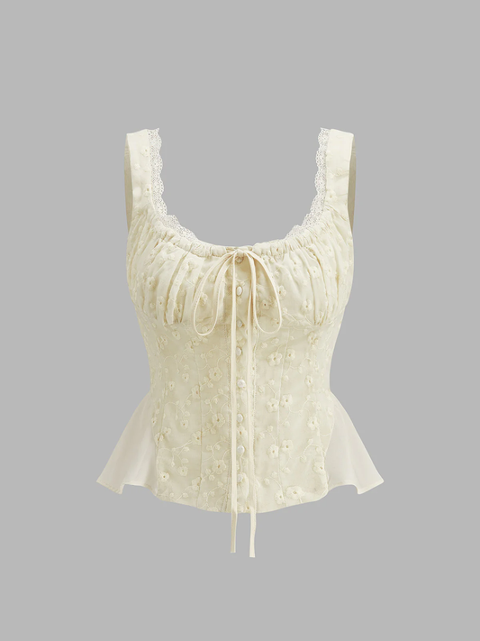 Çiçek Desenli Zarif Peplum Bluz