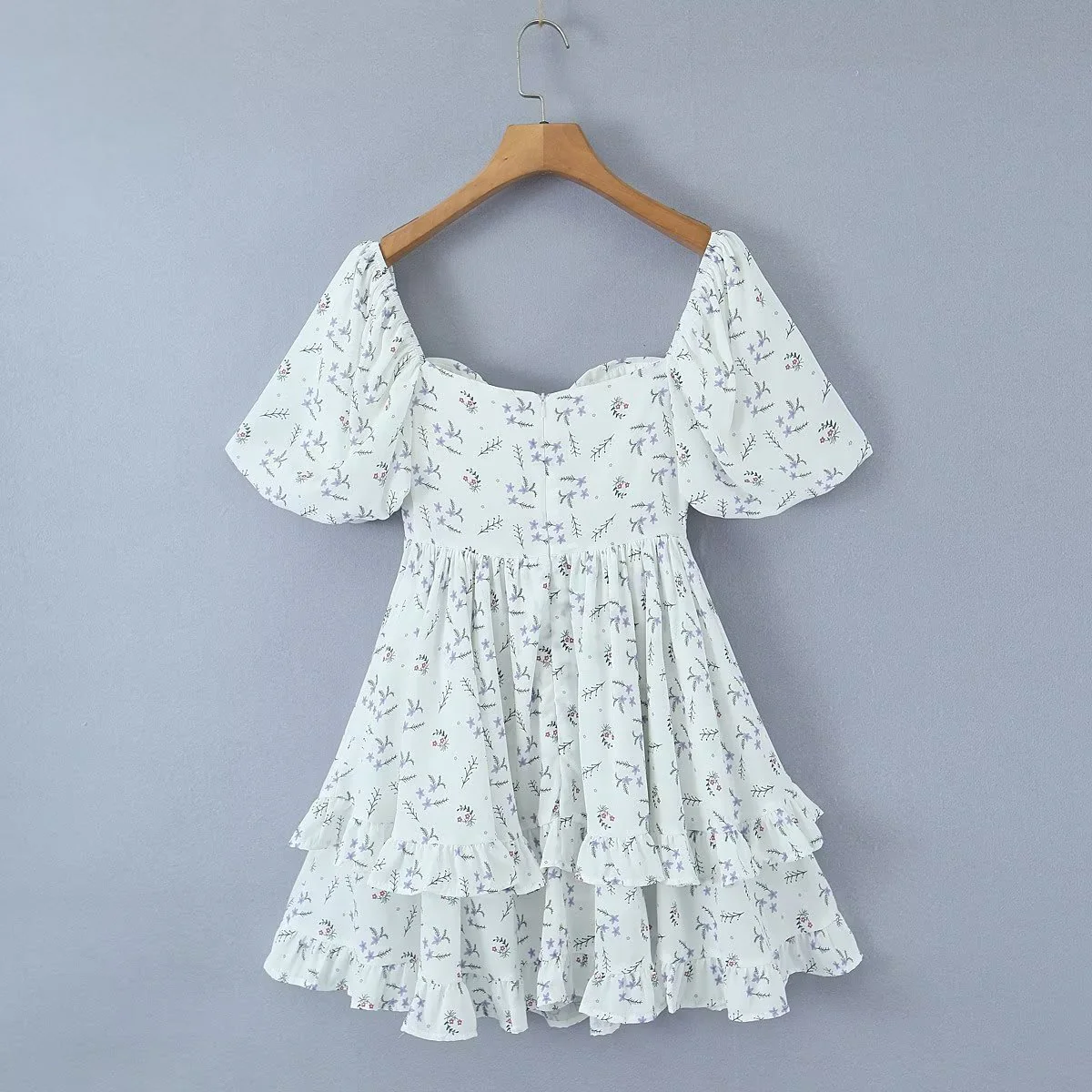 Daisy Ruffle Charm Mini Elbise
