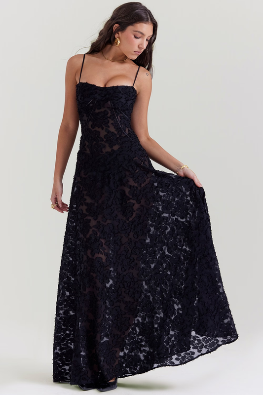 Seren Noir Maxi Elbise