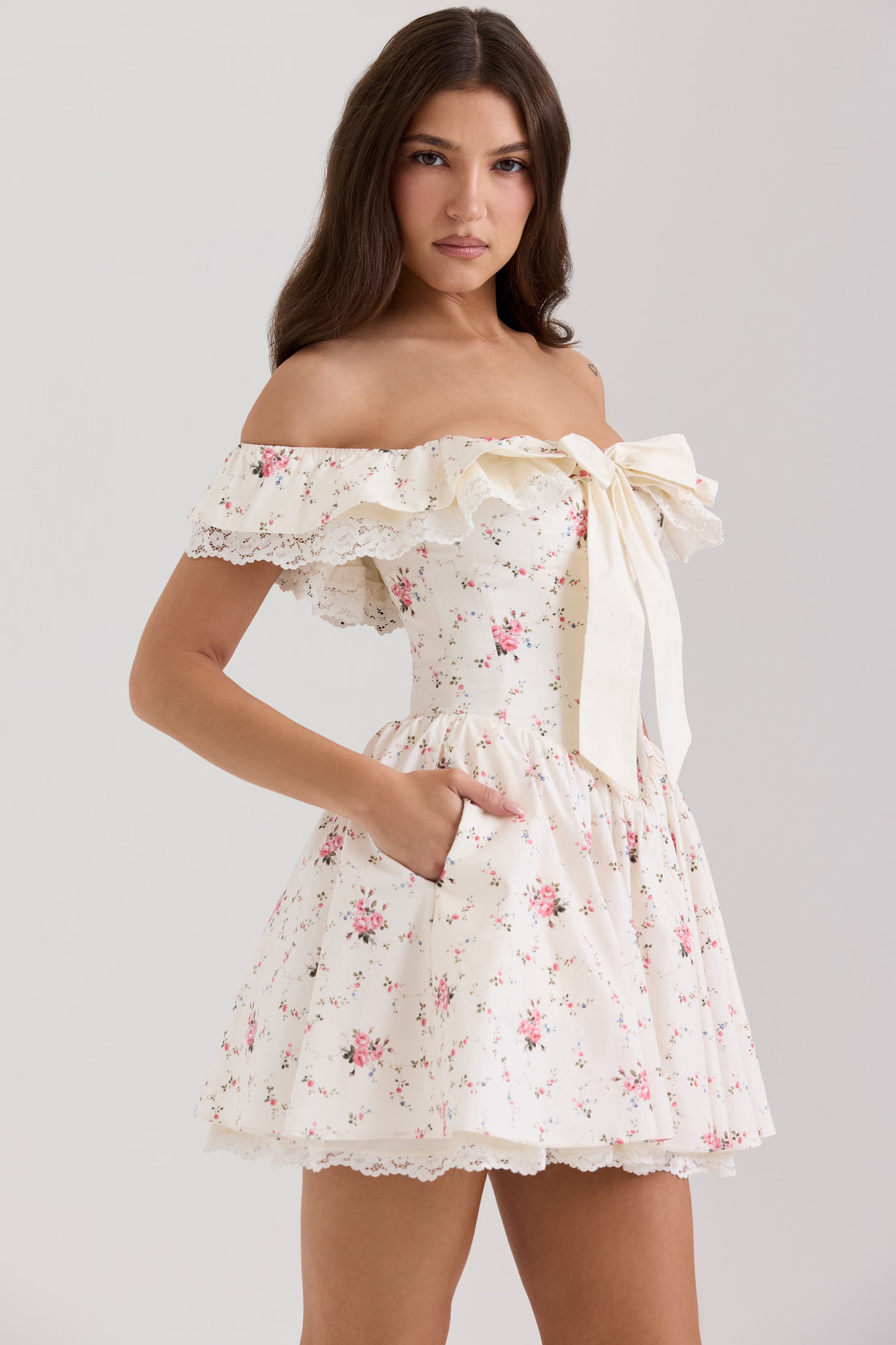 Elise Floral Mini Elbise