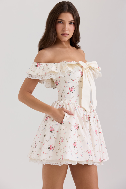 Elise Floral Mini Elbise
