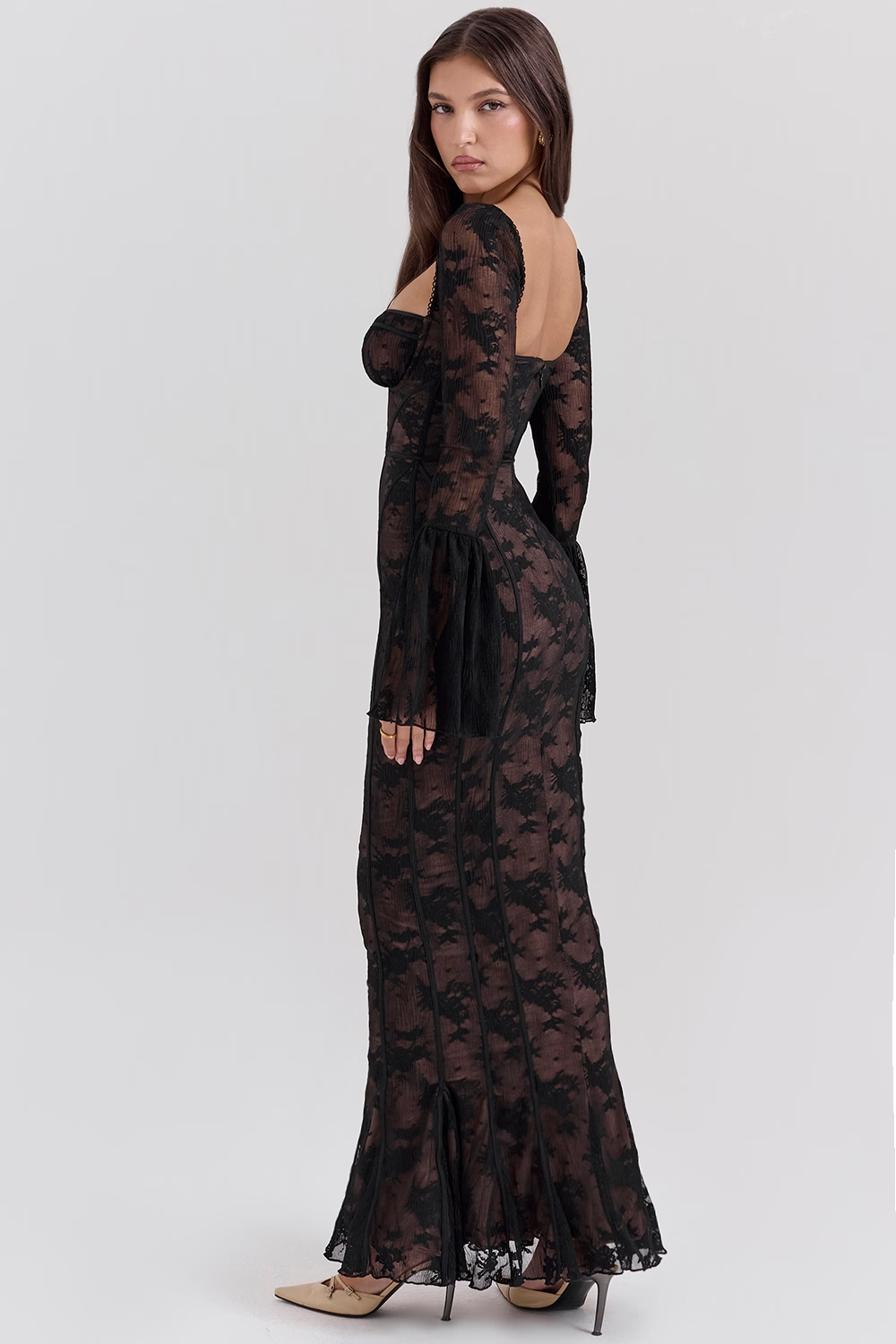 Velour Belle Maxi Elbise