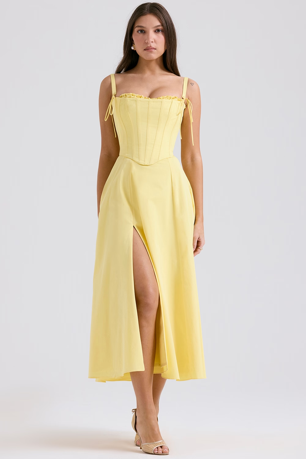 Sunshine Cotton Midi Elbise