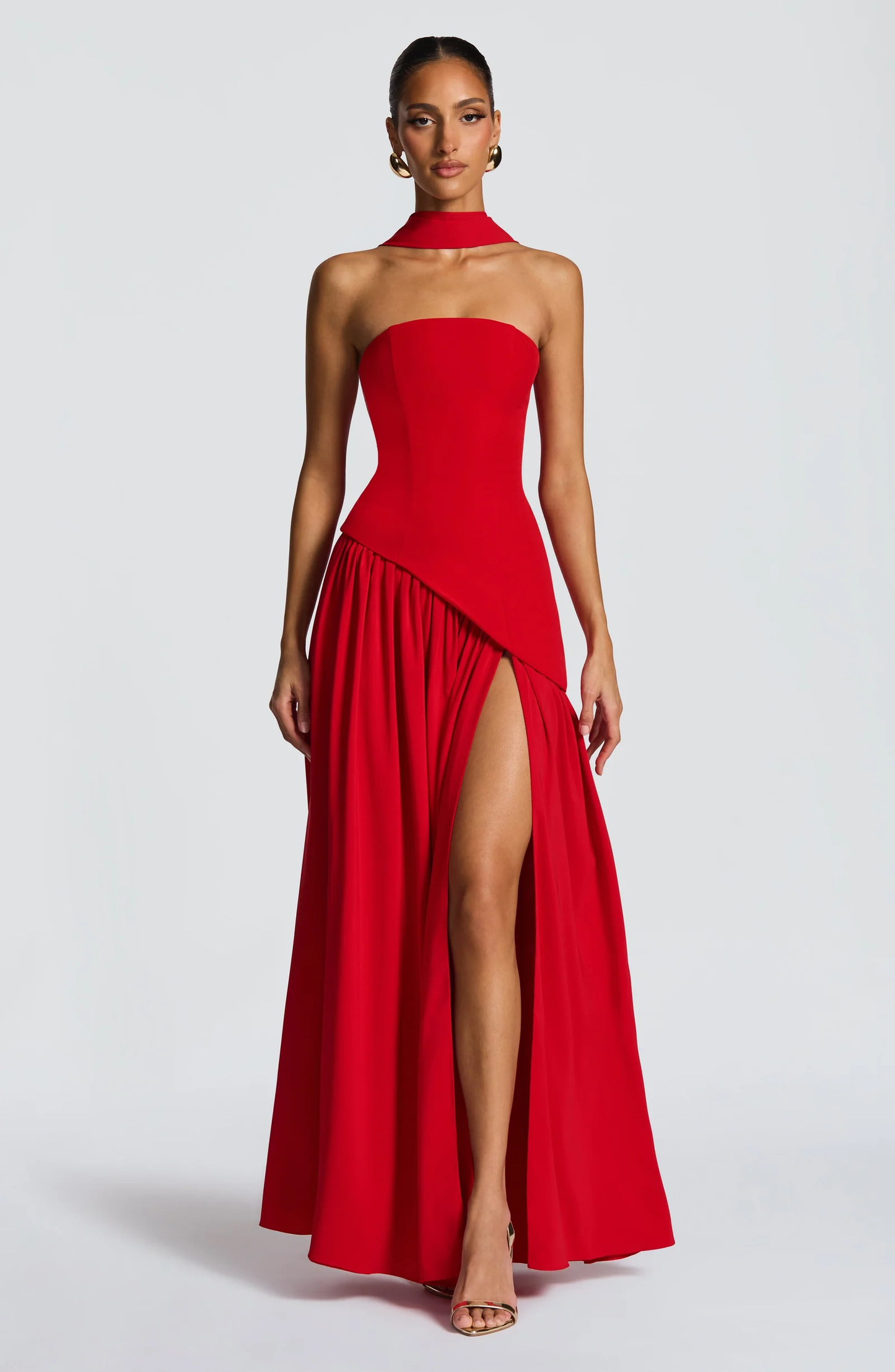 Maliyah Straplez Maxi Elbise