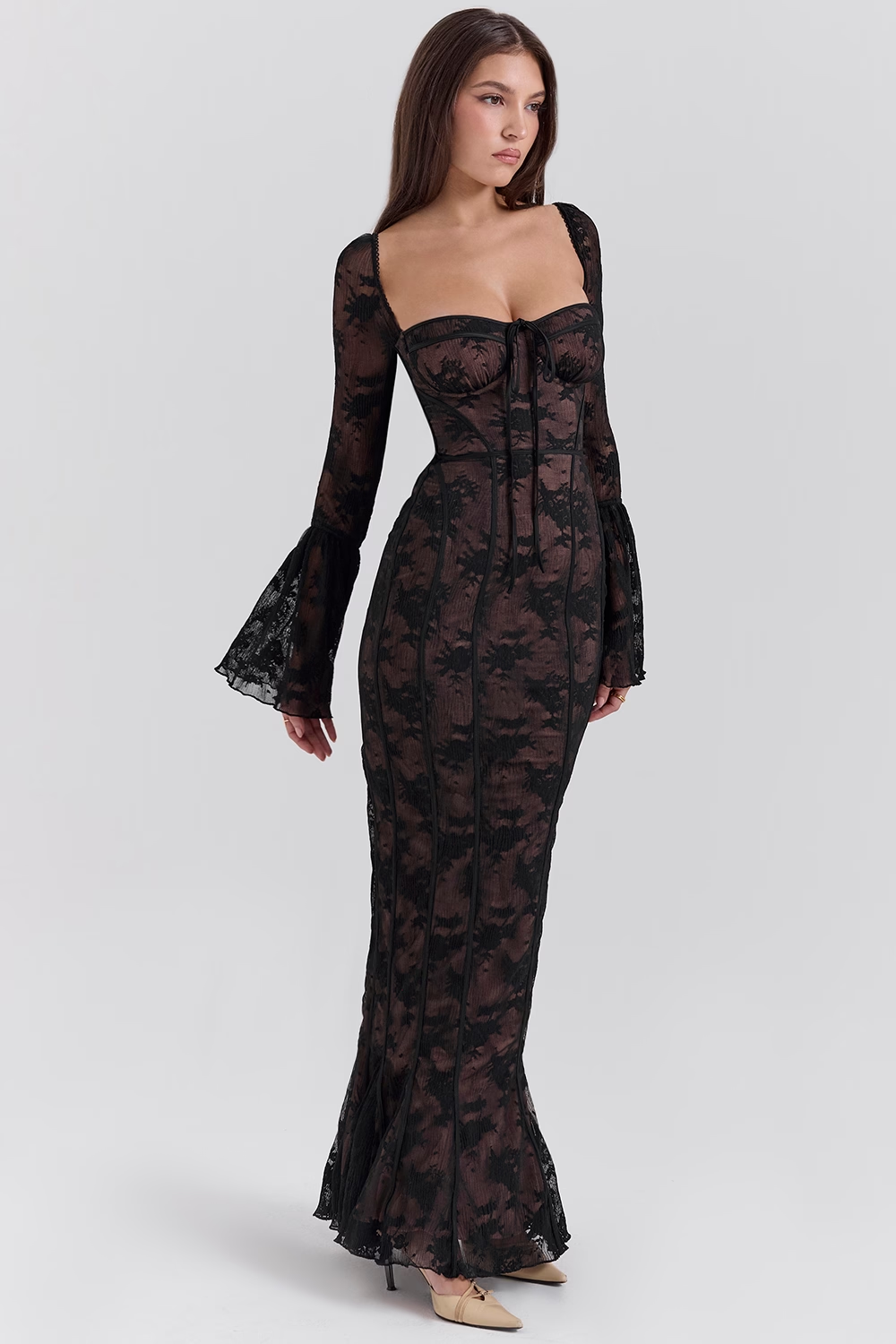 Velour Belle Maxi Elbise
