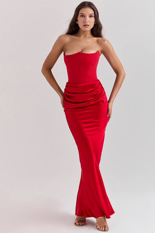 Persephone Noir Maxi Elbise