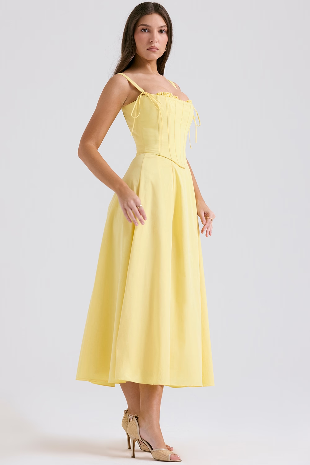 Sunshine Cotton Midi Elbise