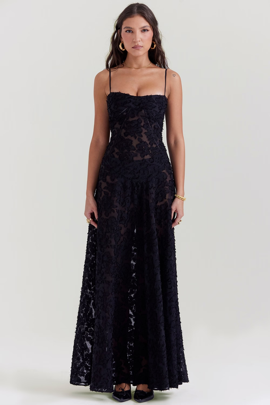 Seren Noir Maxi Elbise