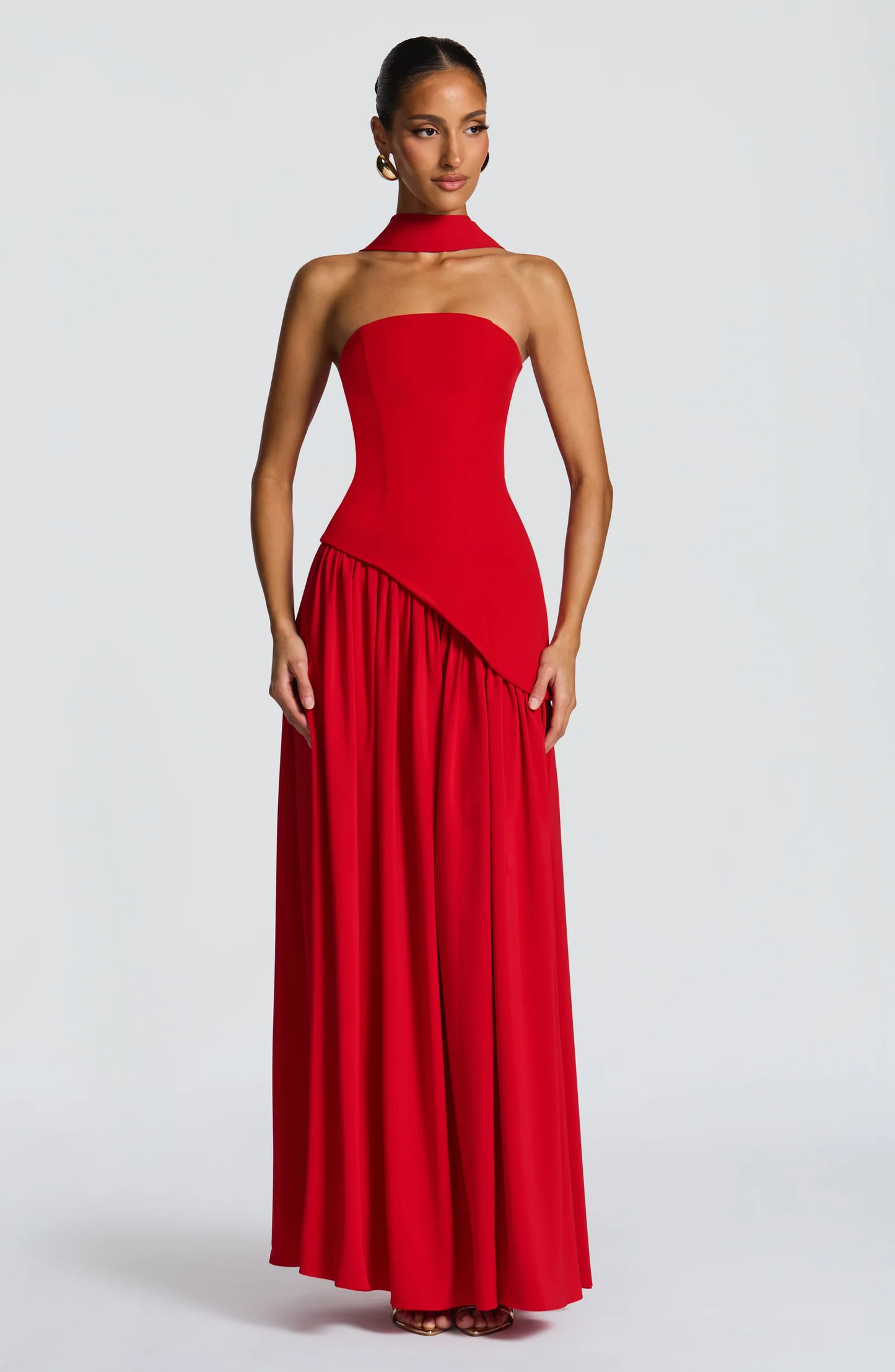 Maliyah Straplez Maxi Elbise