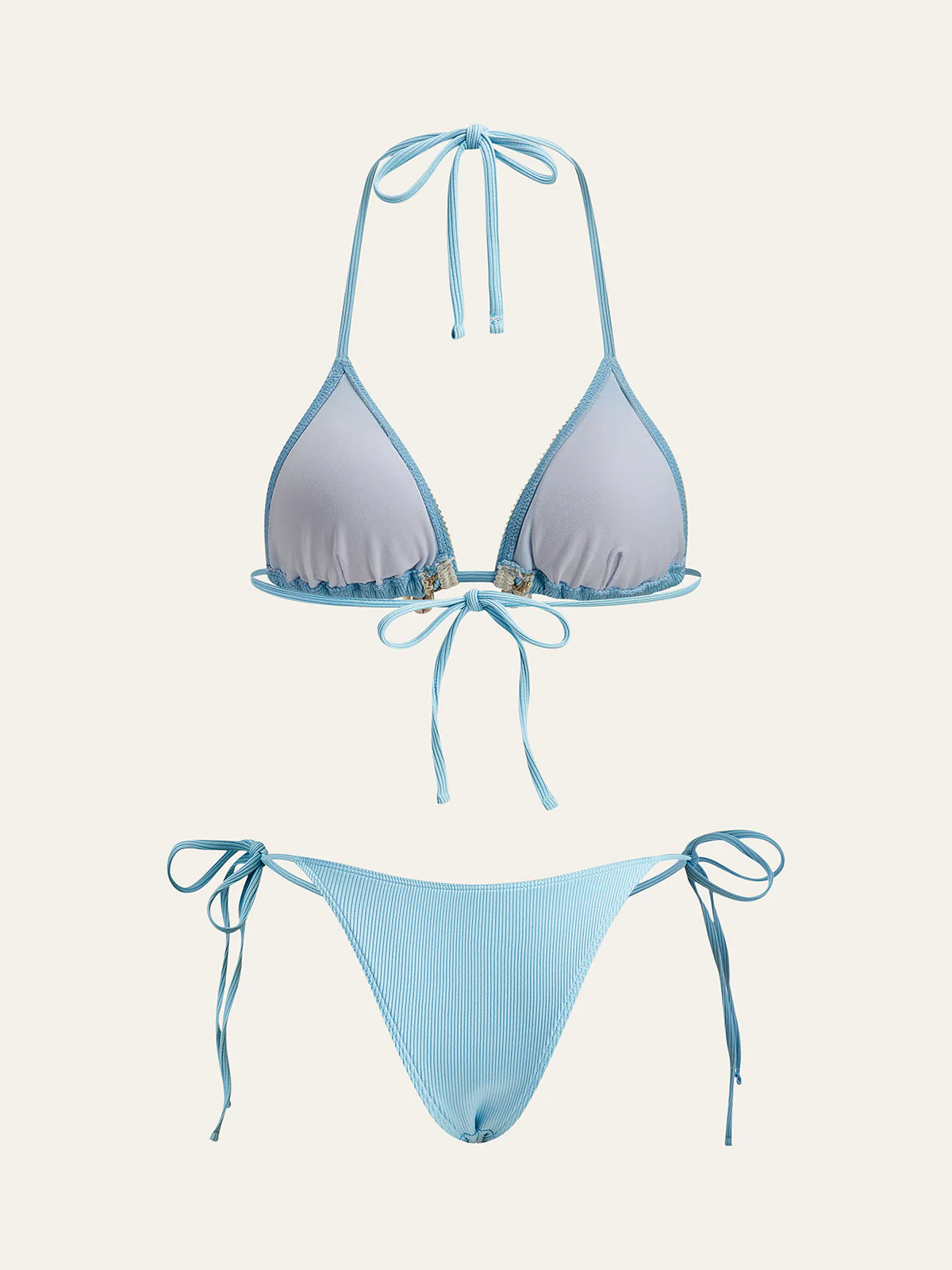 Küçüklik Takımlı Bikini Deniz Yengeci ve Kurdeleden Oluşan Pendentif Ile