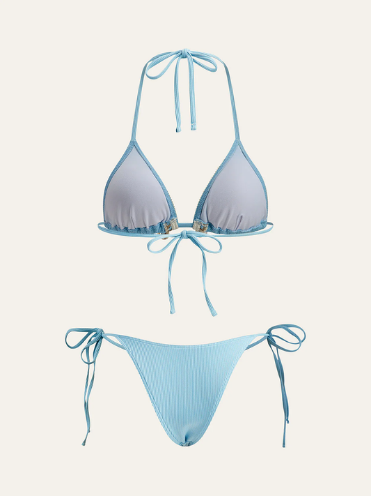 Küçüklik Takımlı Bikini Deniz Yengeci ve Kurdeleden Oluşan Pendentif Ile