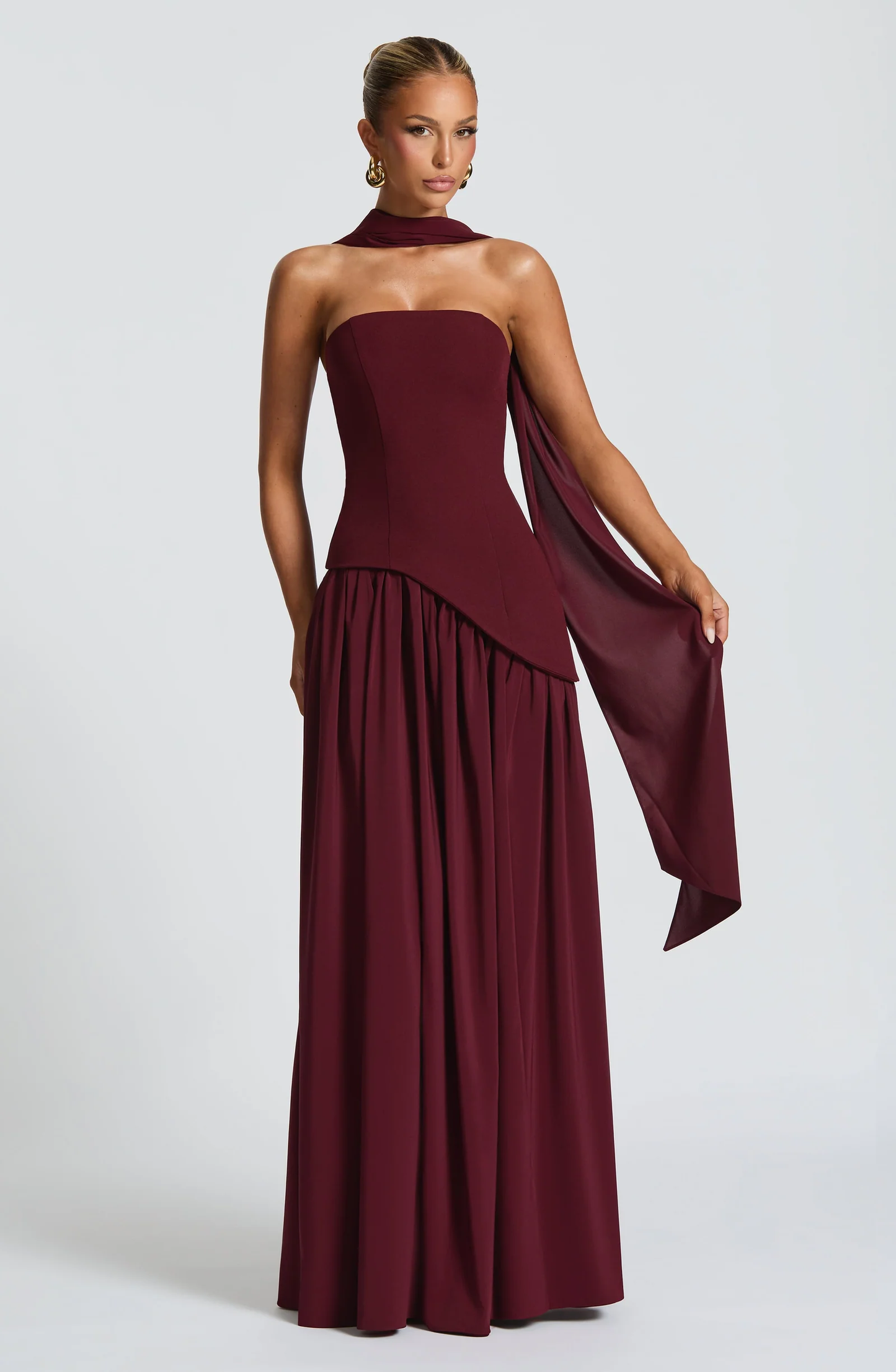 Maliyah Straplez Maxi Elbise