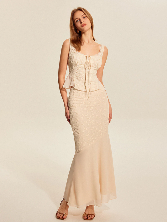 Çiçek Desenli Zarif Peplum Bluz