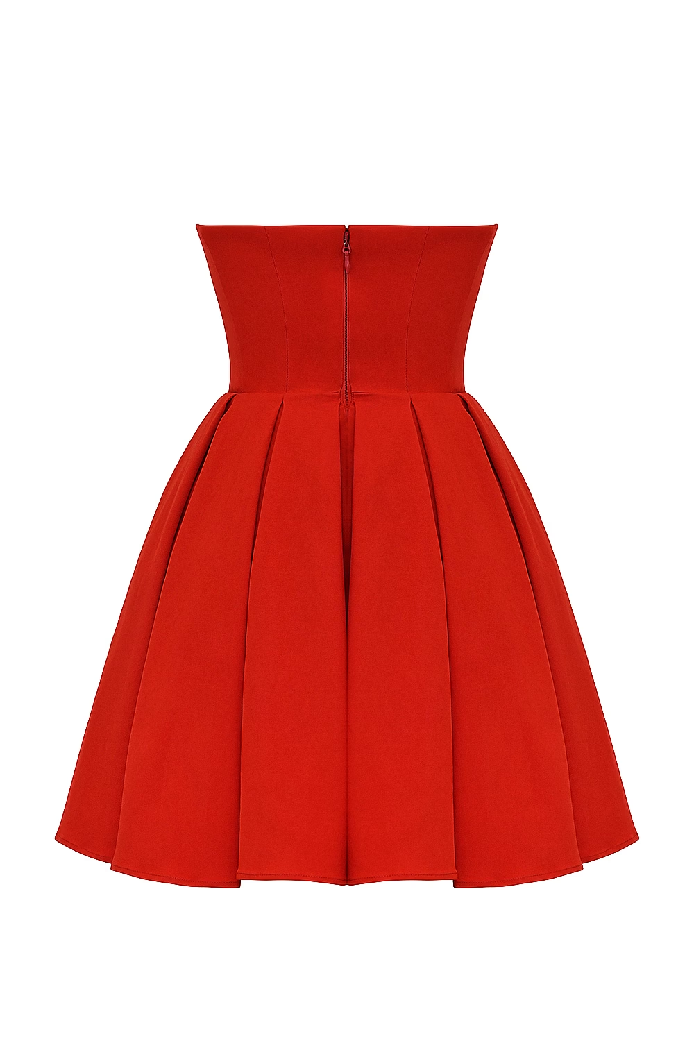 Rossa Belle Straplez Kırmızı Mini Elbise